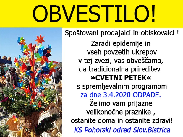 cvetni petek OBVESTILO-splet